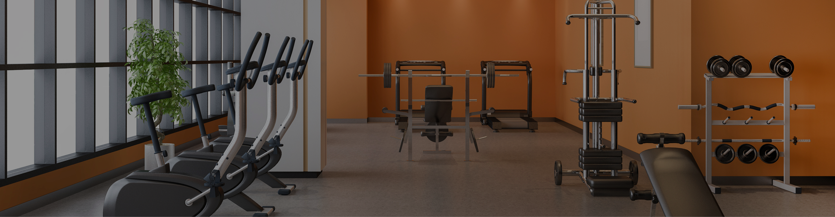 Commercial flooring in a gym. 