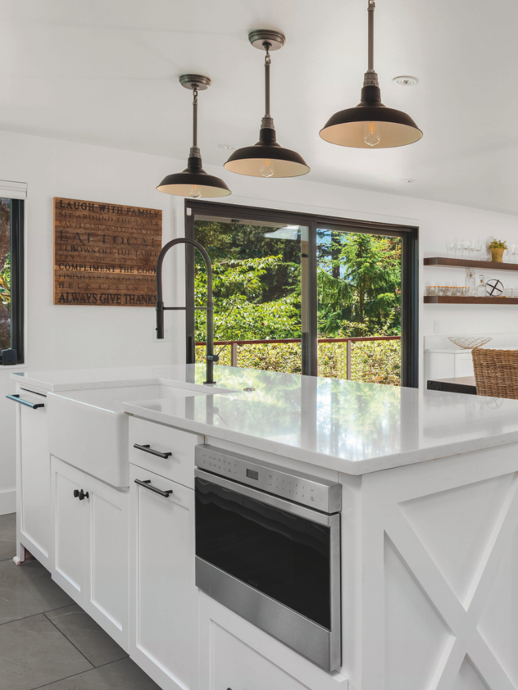 custom island in kitchen