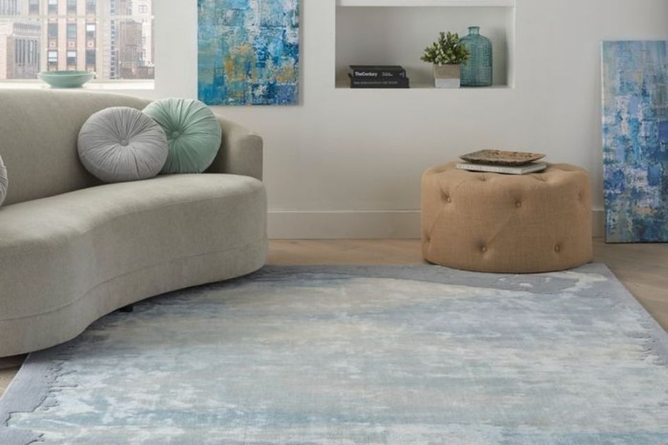Prismatic Area rug by Nourison in blue 