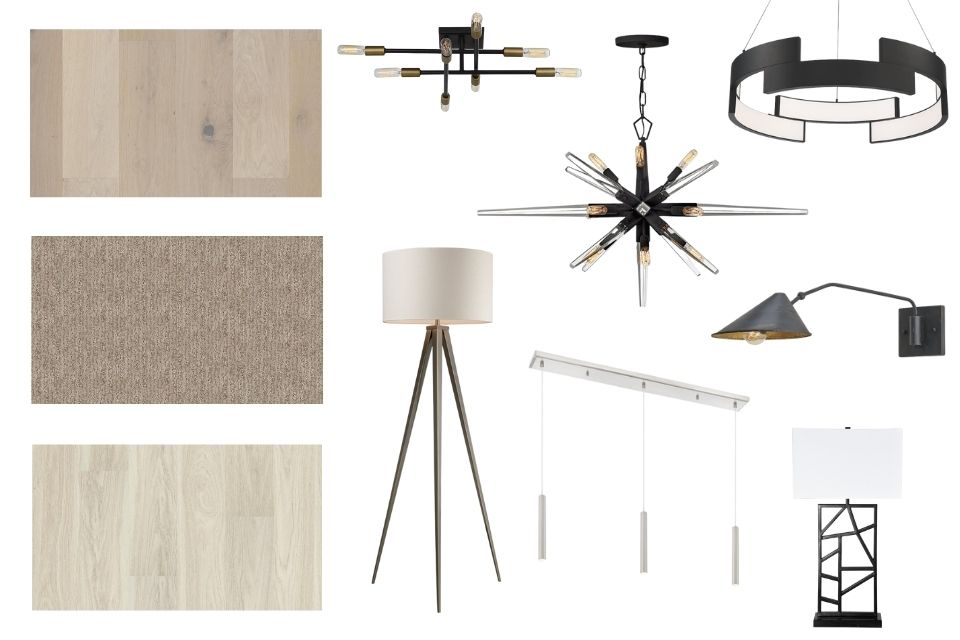 Modern lighting and flooring combinations for a modern interior design 