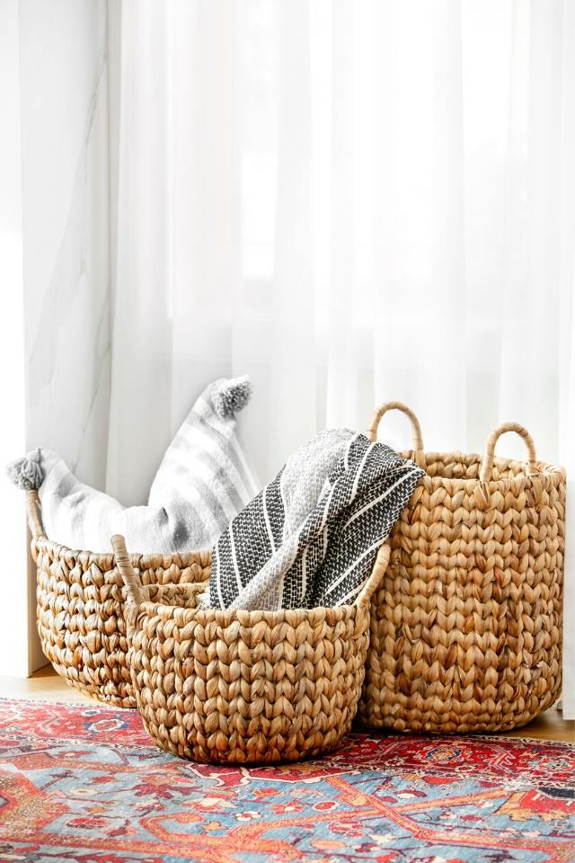 Family Friendly Home Design | Baskets for Organization