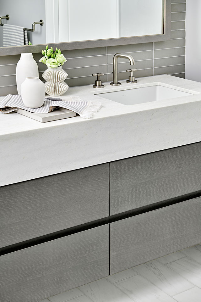Pantone Ultimate Gray | Bathroom Cabinetry