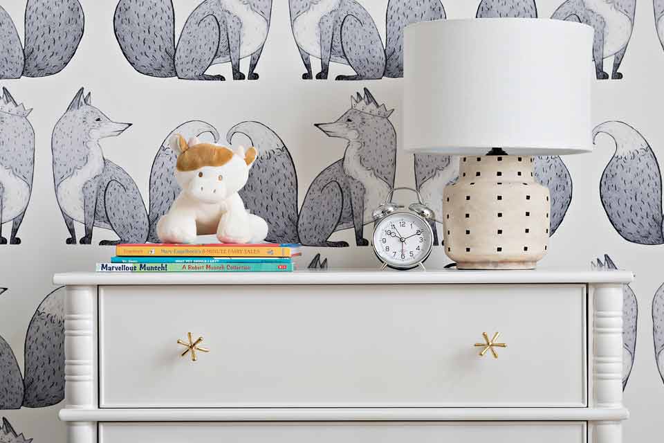 Sophisticated and family friendly nursery designed by Rebecca Hay