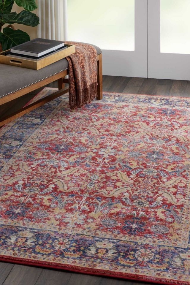 Ankara Global area rug in red by Nourison