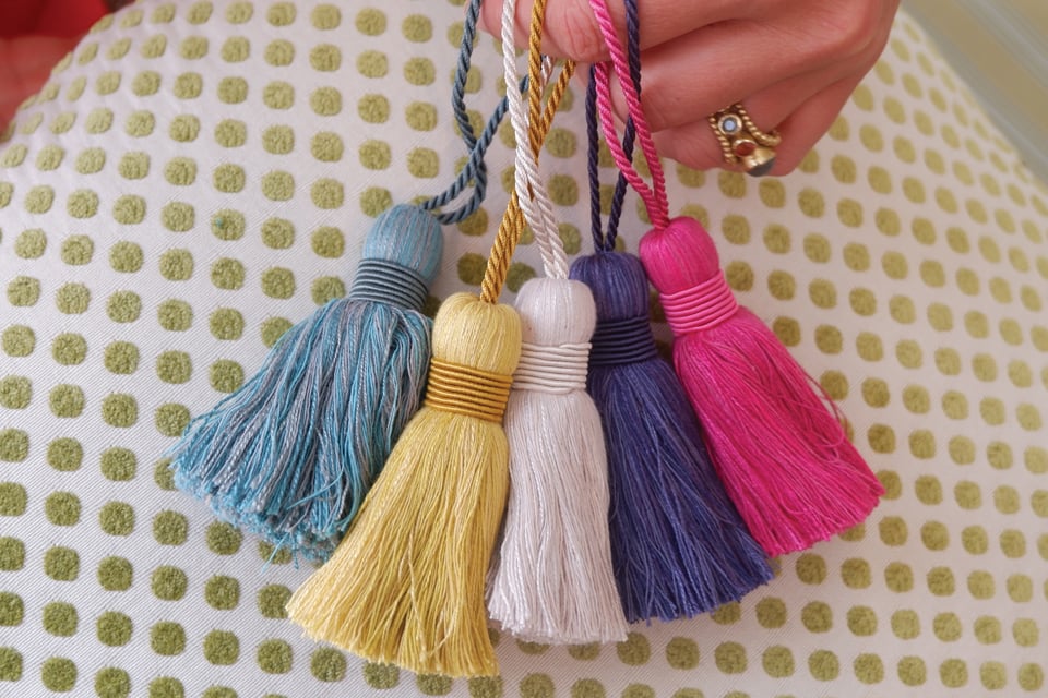 Blue, Yellow, White, Purple, and Pink tassels