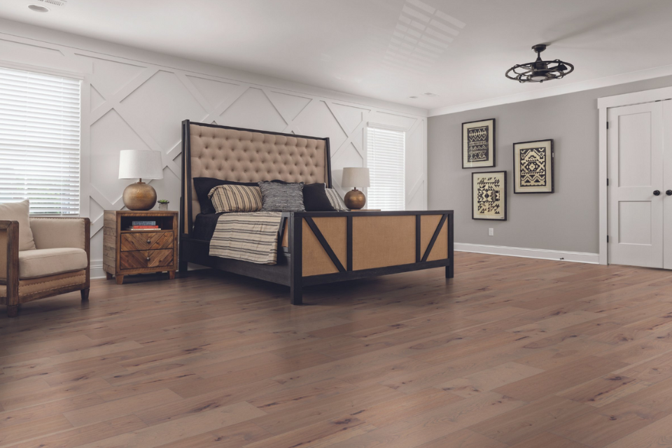 hardwood flooring in bedroom