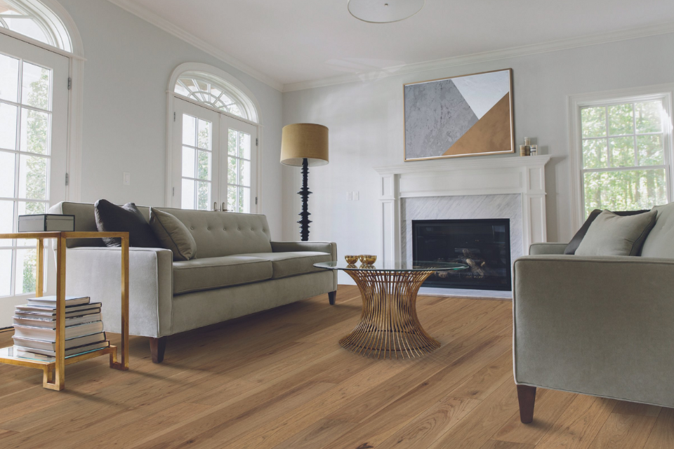 hardwood flooring in living room