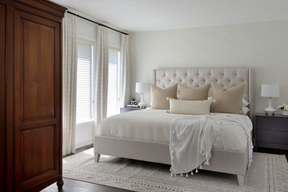 cream toned bedroom design by michelle berwick