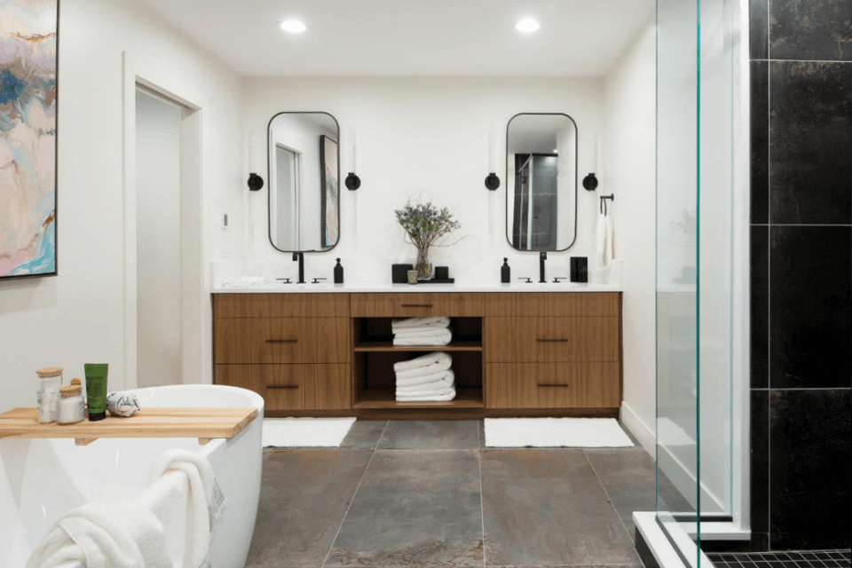 modern spa-like bathroom